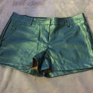 Niki and Gabi Wetseal teal metallic shorts